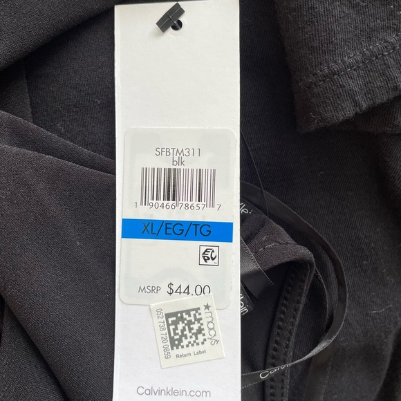 NWT Calvin Klein Black Tank Blouse, XL - Picture 6 of 7
